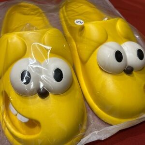 Source Unknown Bright Yellow Character Sandals